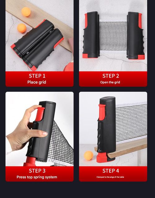 Portable Table Tennis Net Set - Instant Setup Indoor | Outdoor Play