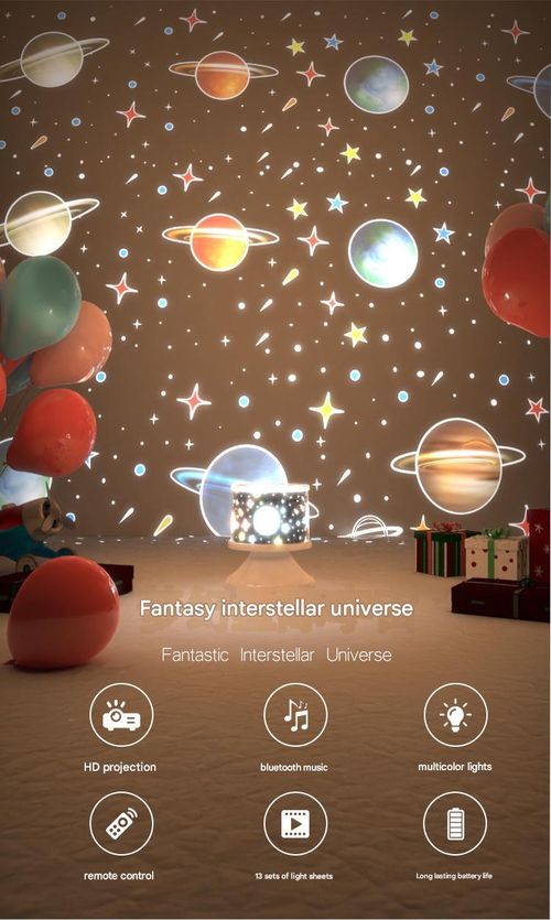 Bluetooth Music Star Projector Lamp - Creative Night Light with 23 Ambient Patterns & Bluetooth Speaker | Dreamy Glowing Toy for Kids, Room Ambiance Decor
