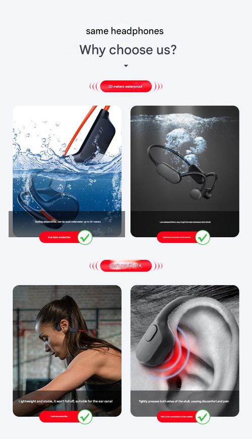 IPX8 Waterproof Swimming Headphones - 32GB Bone Conduction MP3 Player for Underwater Music, Wireless Bluetooth Sport Earbuds (All-Black)