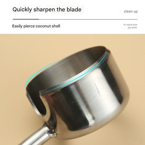 Coconut Opener Tool - Portable Stainless Steel Coconut Shell Cutter for Young Coconuts | Quick Opening & Cutting Tool for Fruits