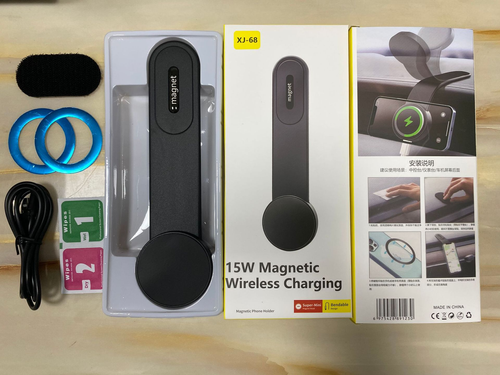 Flexible Bendable Magnetic Car Mount - 360° Adjustable Foldable Phone Holder(Black)