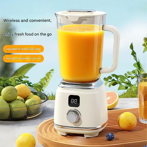 White Household Multi-Functional Juice Blender - Efficient Portable Juicer Cup for Fresh Juices & Milkshakes | Quick & Convenient Fruit Blending Tool