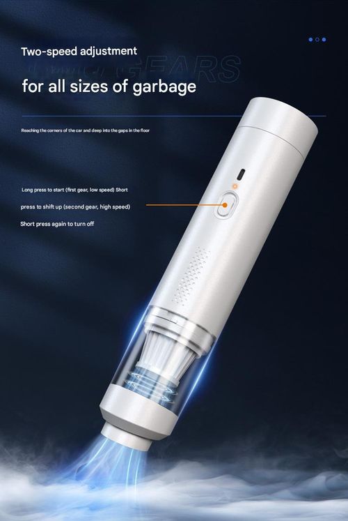 2-in-1 White Car Detailer - Dust-Free Pet Hair Remover w| Air Blower | Handheld Auto Cleaner