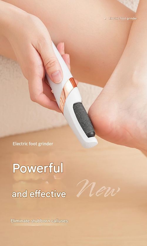 New Electric Foot Grinder - Automatic Callus Remover & Dead Skin Remover | Electric Pedicure Tool for Foot Care, White