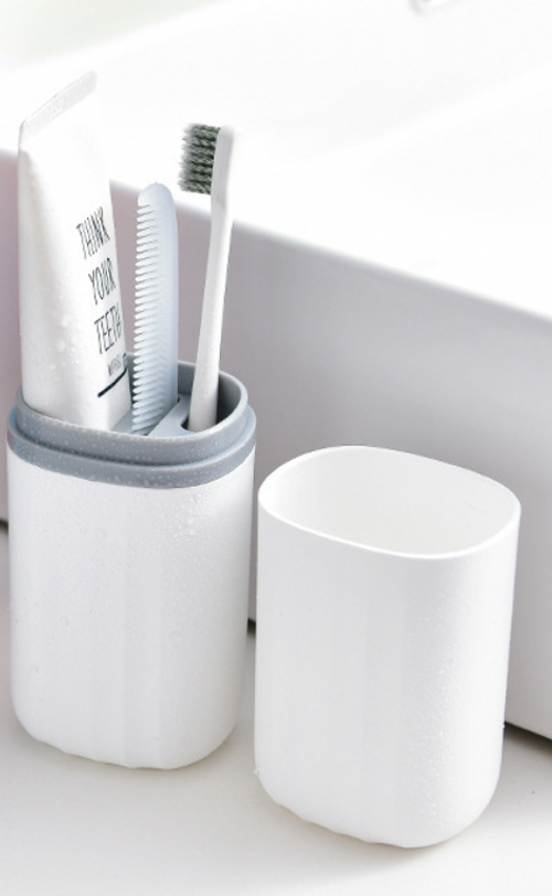 Portable Foldable Toothbrush Cup Set | Compact Travel Dental Kit w | Toothbrush Holder & Organizer | Leak-Proof, Lightweight for Trips
