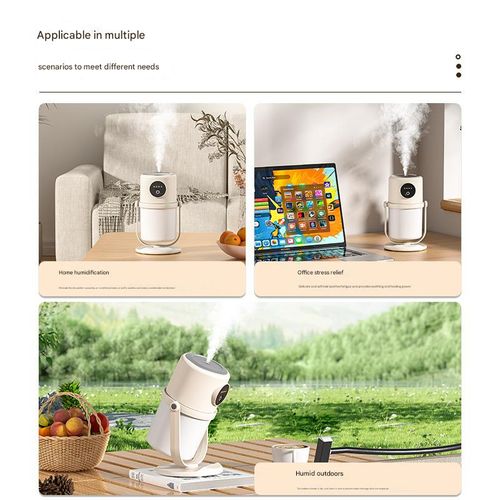 「AquaSmart Pro 2025」- Enabled Humidifier w|Auto-Climate Sync  | 360° Mist + Sleep Mode Night Light