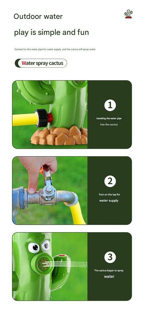 Wacky Wobbling Cactus Sprinkler - Whirling Water Spray & Automatic Swaying for Splashing Garden Fun!