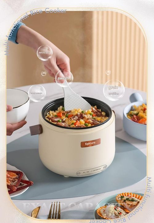 Off-White Small Mini Rice Cooker - Multi-Functional Smart Electric Cooker for 1-2 People | Home-Use Electric Pot for Rice Cooking, Steaming & More