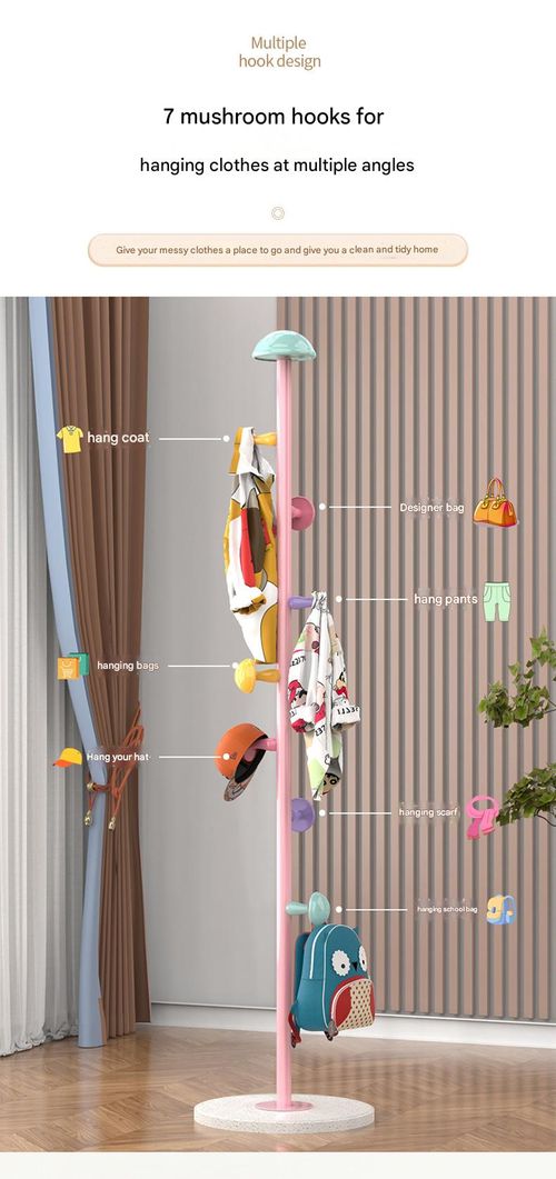 Mushroom Coat Rack for Kids - Heavy-Duty Resin Base w  Multi-Tier Drying & Anti-Wobble Design (Cloud White)