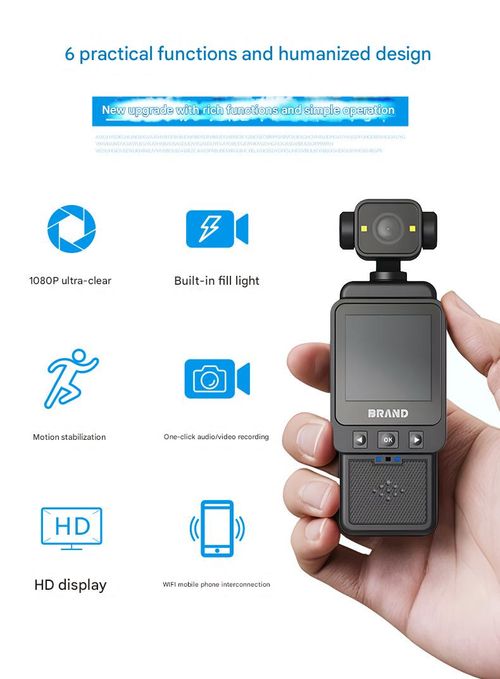 New Mini Handheld Sports Pocket Camera - 128GB Storage, WiFi-Enabled, 180° Rotatable Lens, Ultra-Portable with Clip Design