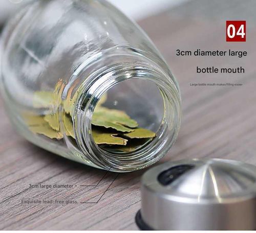 7-Piece Glass Spice Jar Set for Home - Efficient Rotating Spice Organizer Kit | All-In-One Revolving Storage Case with Seasoning Jars