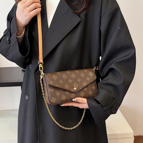 Trending Retro Mini Bag for Women - 2024 Winter New Arrival | Niche Vintage Monogram Chain Envelope Bag, Luxury Stylish Crossbody & Shoulder Bag with High-End Appeal