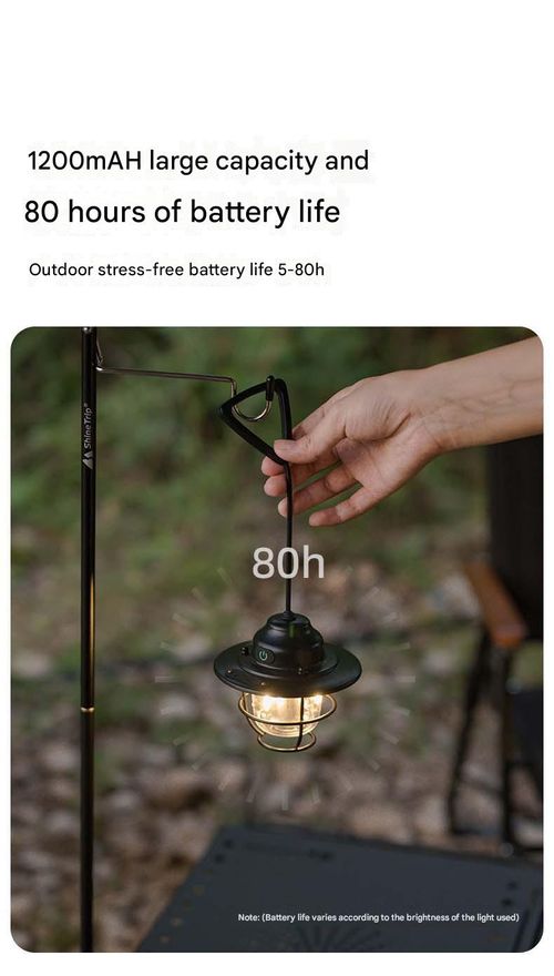 Black Pine Cone Camping Lantern - Portable 4-Level Dimmable Lantern with Long Battery Life | Retro Handheld Hanging Lamp, Waterproof Emergency Tent Light for Camping