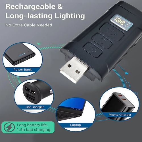 Folding Eye-Care Clip Light: USB Rechargeable for Reading, Music & Night Use - Portable Multi-Tasker