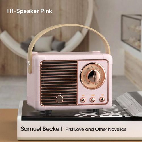 Pink Mini Retro Bluetooth Speaker - Portable Wireless Speaker with FM Radio | USB | TF Card