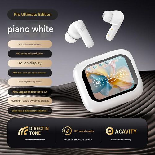 AI Smart Translation Earbuds LX10 - Wireless Bluetooth 5.4 w | Real-Time Voice Translator & Active Noise Cancelling | HD Touchscreen for Travel | Business