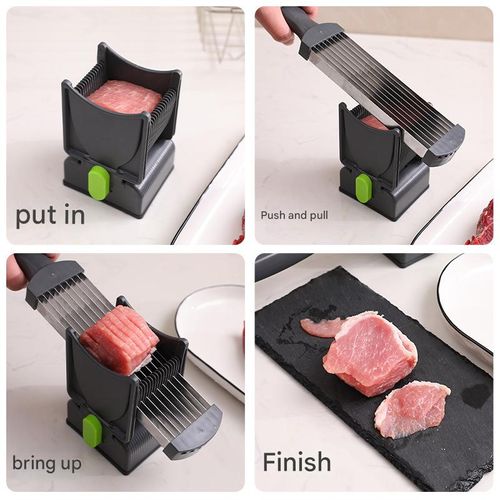 Bestselling Black Meat & Vegetable Chopper - Stainless Steel Multi-Functional Cutter for Fast Slicing, Dicing & Shredding | Portable Tool Ideal for Home Use & Food Businesses