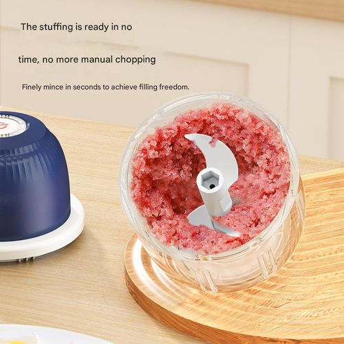 Electric Meat Grinder - Rapid Chopping for Mince, 350ml Reinforced Glass Bowl & Garlic Processor