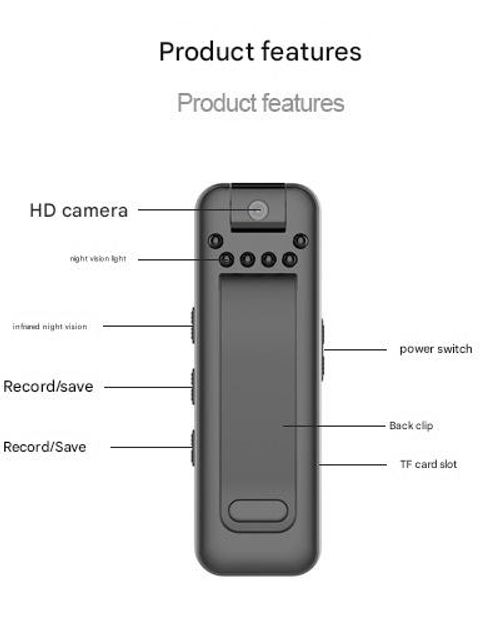 HD Smart Noise-Canceling Voice Recorder & Video Camera - 1080P Rotating Lens, Long Standby | Built-in 32GB Memory, Dual Function for Audio & Video Recording
