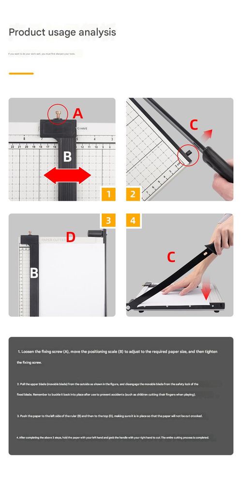 A4 Metal-Base Paper Cutter - Manual Guillotine Paper Trimmer for Precision Cutting | Versatile Cutting Tool for Office, Commercial Use, Print Shops & Photo Studios