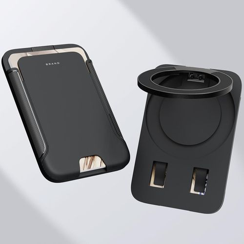 MagSafe-Compatible 3-in-1 Wallet Stand -  Adjustable Phone Mount w | Secure Card Holder