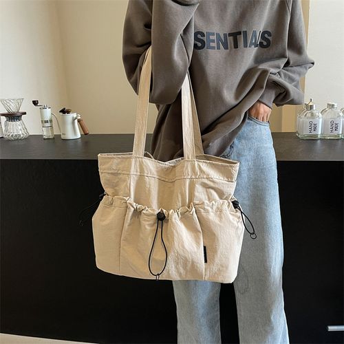 2025 Luxe Commander Tote: Oversized cream tote - fits laptop and documents | Perfect for travel | Office