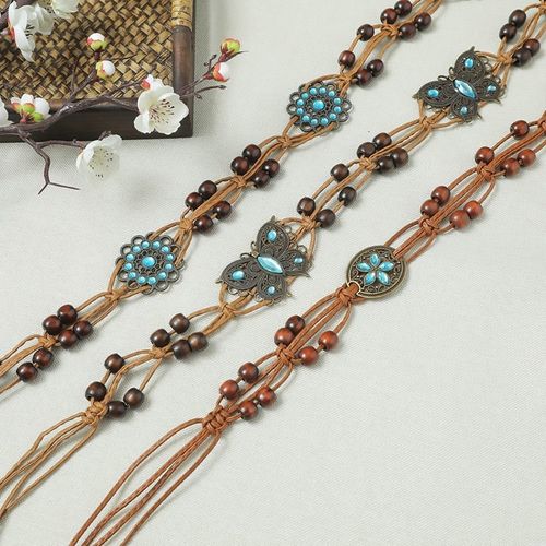 Butterfly Design Waist Rope - Casual Bohemian Braided Belt for Retro Fashion