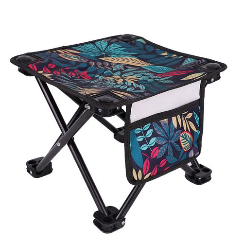 Premium Folding Camp Stool: Taller & Wider Seat with Side Pocket - Includes Carry Bag & Ultra-Light for Fishing, Outdoors, Art