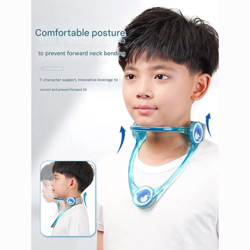 Posture Corrector Neck Brace - Adjustable Forward-Head Prevention + Foldable Design for Portability