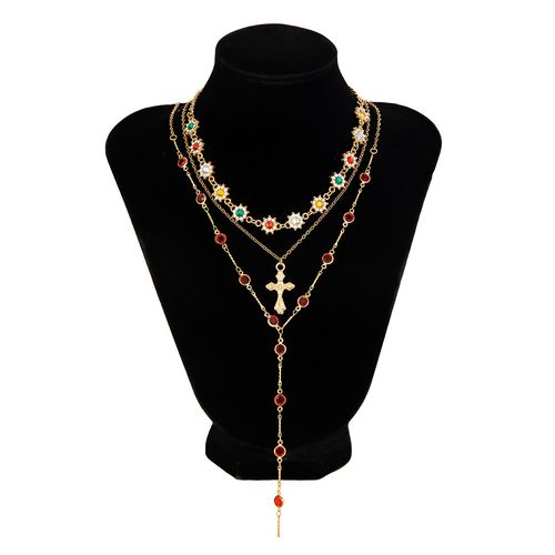 Cross-Border Bohemian Crystal Necklace for Women - Stylish & Elegant Long Tassel Choker | Unique Vacation-Inspired Statement Jewelry