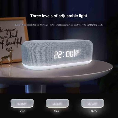 4-in-1 Wireless Charger - Alarm Clock, Thermometer & Night Light Combo | Fast-Charging Wireless Charging Station