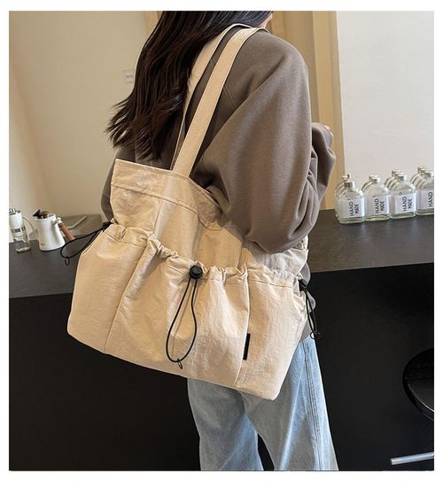 2025 Luxe Commander Tote: Oversized cream tote - fits laptop and documents | Perfect for travel | Office