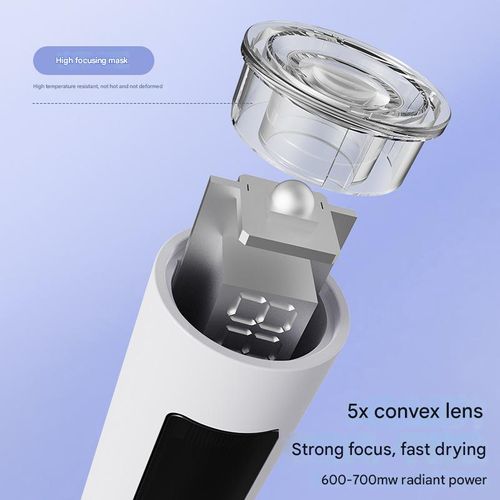 Crystal Cure Pro Kit - Fast-Charging Portable LED Lamp w | Auto-Off Timer & Anti-UV Darkening | Gift-Ready White Box