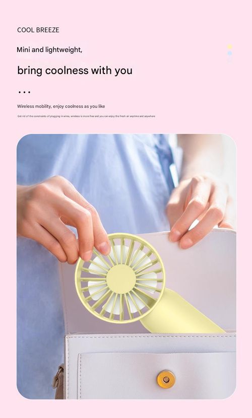 Sunshine Yellow Handheld Mist Fan - 3-Level Spray Cooling & USB-C Fast Charge (Cordless Portable)