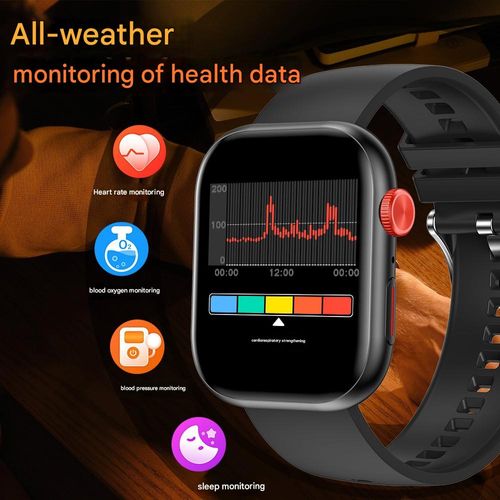 Multi-OS Smart Bracelet - Black Ultra2 w| BT Calling, SpO2 Monitor & AI Fitness Coach | LC88 Chipset