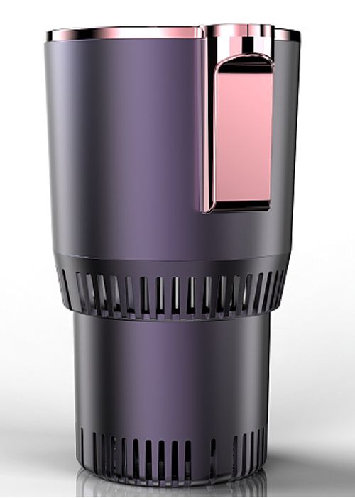 Portable Dark Amethyst Cup - 3-Minute Rapid Chiller | Heater for Car & Home | Dual-Use Travel Thermo Mug w Cord-Free Operatio
