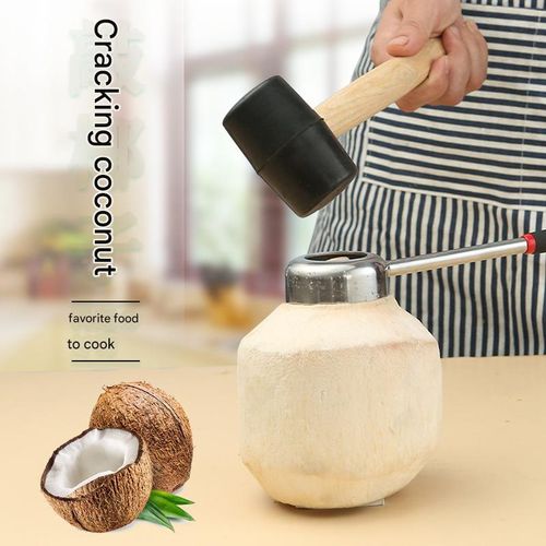 Coconut Opener Tool - Portable Stainless Steel Coconut Shell Cutter for Young Coconuts | Quick Opening & Cutting Tool for Fruits