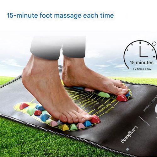 Acupressure Foot Massage Mat - Professional Foot Reflexology Pad for Home Fitness | Extra Firm Silicone Foot Mat & Walking Carpet for Foot Health