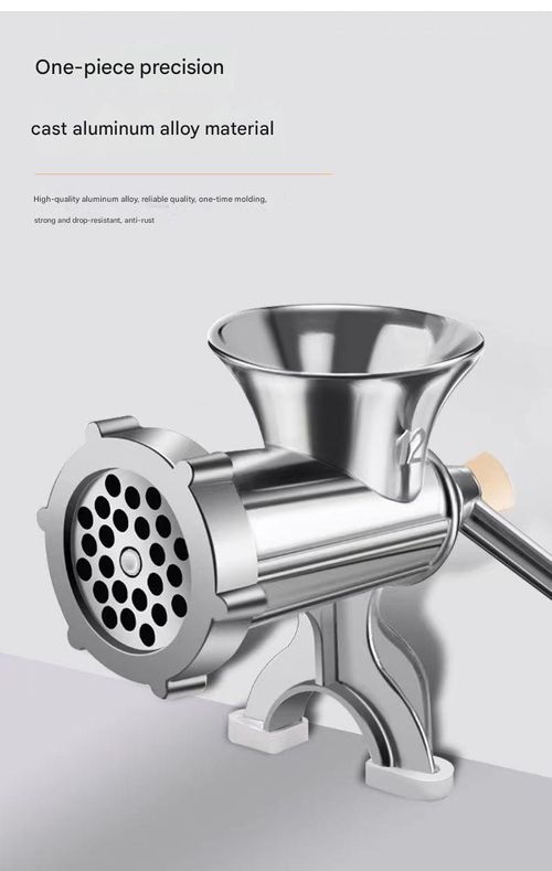 Manual Meat Grinder (Aluminum Alloy) - Multi-Functional Household Food Processor | Efficient Hand-Cranked Tool for Noodle Pressing, Sausage Stuffer & Flour Grinding