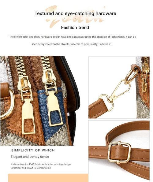Women's Crossbody Phone Bag - Creative Stylish Luxury Mini Pouch | Multi-Compartment Zip Shoulder Bag, Versatile Elegant Vertical Design in Soft Leather, Random Irregular Blue & Brown Tones