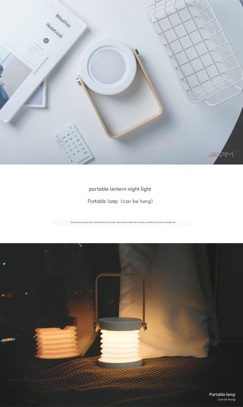 New White LED Lantern - Portable Eye-Caring Foldable Lamp | 2-in-1 Night Light & Desk Lamp, USB-Powered Novelty Home Ambiance Light for Gifting