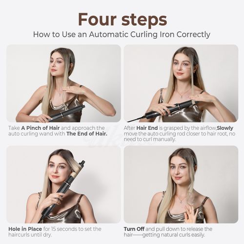 5-in-1 Hot Air Brush Styler - Blow Dry, Straighten, Curl, Comb & Volumize | Multi-Function Hair Tool for Effortless Styling at Home