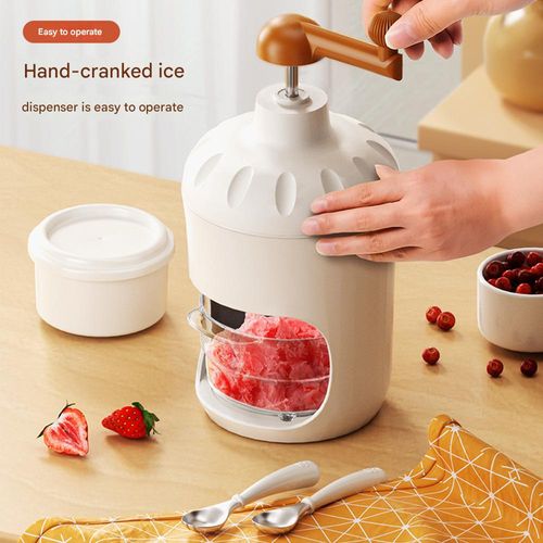 Portable Hand-Crank Ice Shaver - Compact Manual Snow Cone Maker for Home| Stalls | No-Electricity Needed