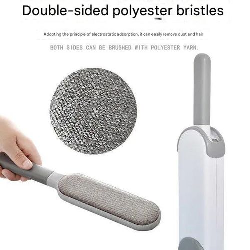 Portable Double-Sided Lint & Dust Remover - Static-Free for Clothes, Beds, Sofas | Reusable & Washable Household Tool