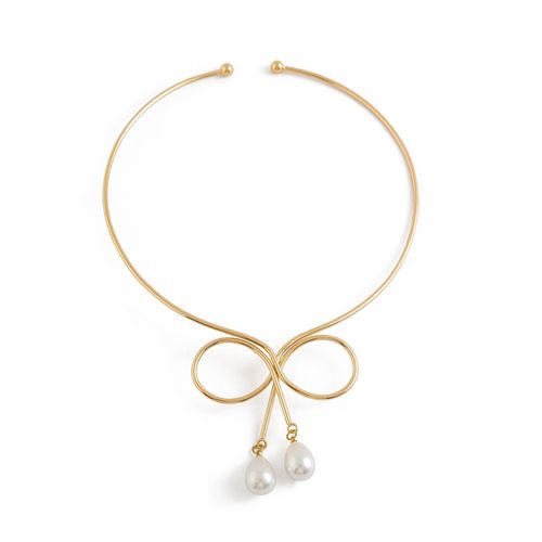 Cross-Border Women's Sweet and Avant-Garde Teardrop Pearl Necklace - High-End Simple Necklace