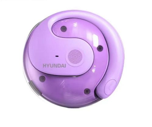 Purple Hyundai HY-T26​​Pro AI Translator - Real-time simultaneous interpretation mode with wireless headphones for business travel and multilingual meetings