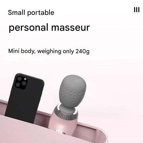 Single Brand New Pink Handheld Electric Massager - Rechargeable Multi-Function Massager | Compact Vibrating Kneading Massager