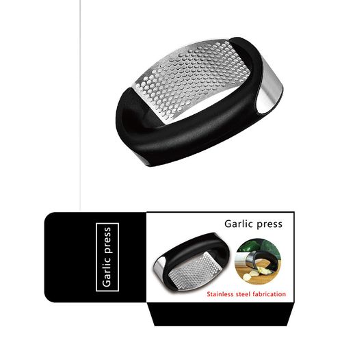 Portable Stainless Steel Ring Garlic Press - Effortless Handheld Crusher for Minced Garlic, Compact Kitchen & Travel Tool