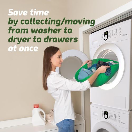 4-Hole Edged Green Collapsible Laundry Hamper - Efficient Pop-Up Clothes Storage Basket | Portable Laundry Bin for Easy Folding & Storage