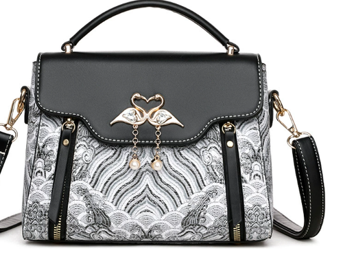 2025 New Black Luxury Fashion Crossbody Bag for Women - Elegant Chinese-Style Embroidered Tote | Versatile Designer Handbag, Trendy Stylish Single-Shoulder Purse
